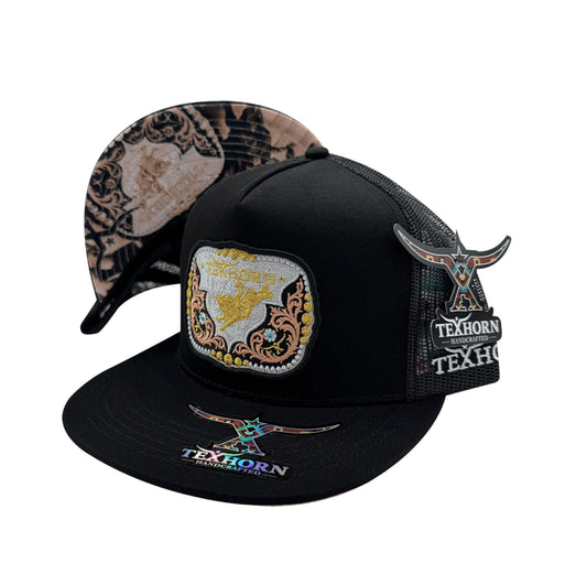 TEXHORN BUCKLE BLACK